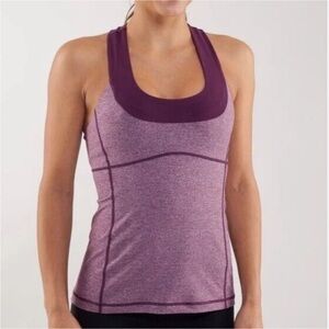 J176 Lululemon Scoop Neck Tank Top In Heather Berry